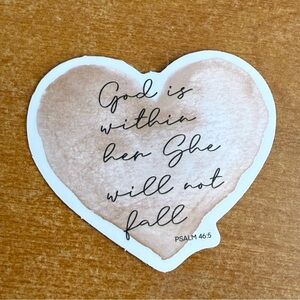 Heart-Shaped Inspirational Sticker‎